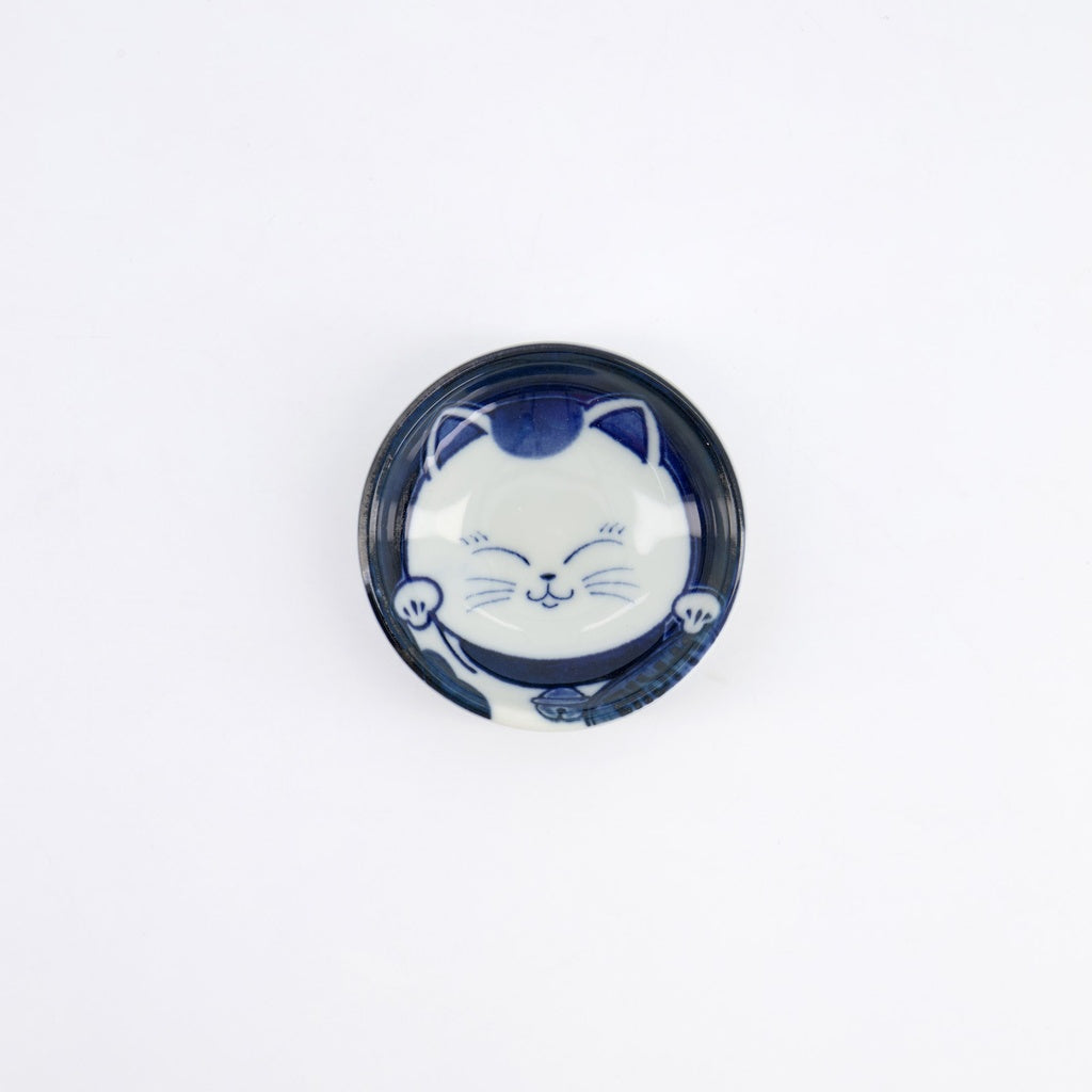Kawaii Waving Cat Sauce Dish Cat Neko 7.5cm