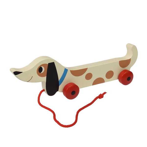 Charlie the Sausage Dog Wooden Pull Toy Barbican Shop