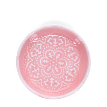 Small Light Pink Round Enamel Trinket Dish