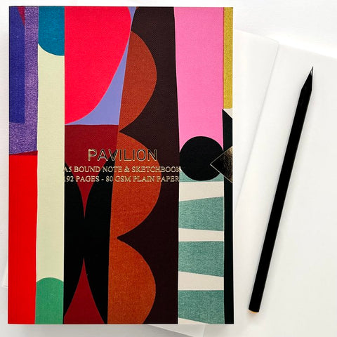 A5 Assemblage Abstract Shapes Embossed Notebook