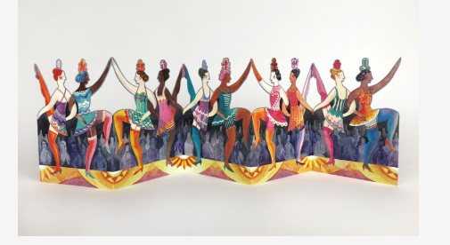Card 3D Fold out Cabaret Dancers