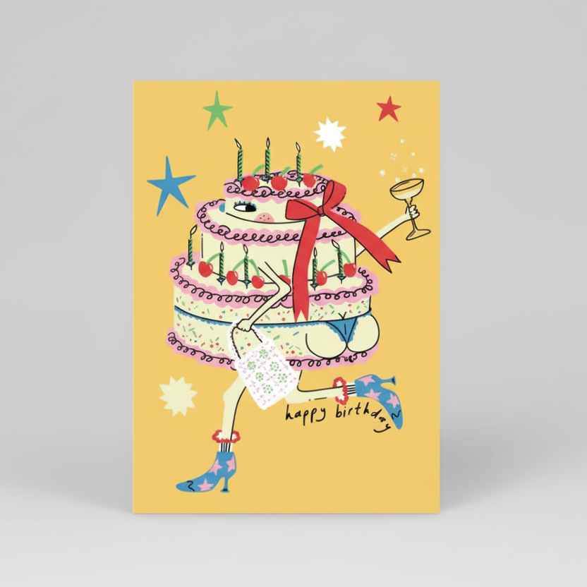 Cake in Boots card