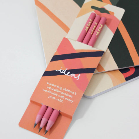 Ideas Design Deep Pink Recycled Pencils