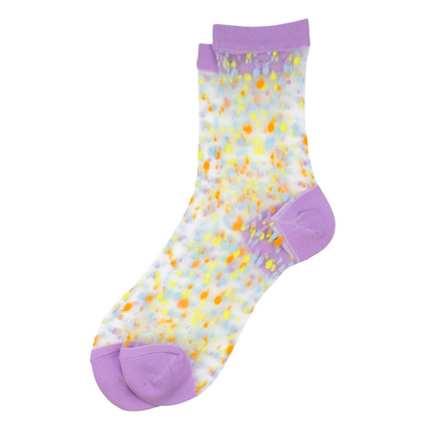 Sheer Lilac Speckle Socks