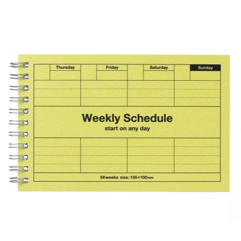 Weekly Schedule Notebook Citron