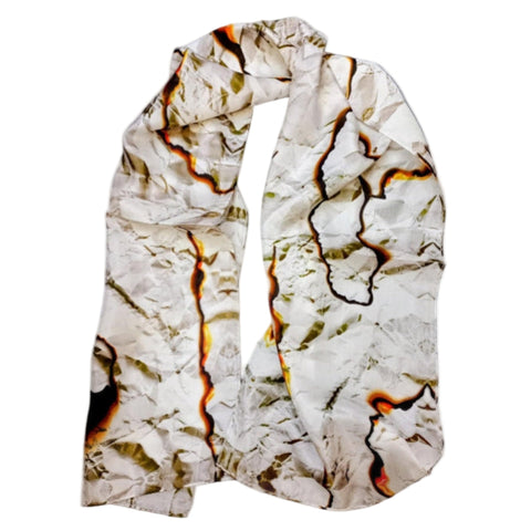 Dirty Looks Habotai Scarf burnt paper