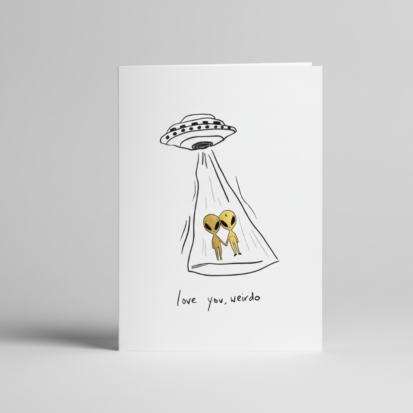 Love you weirdo card