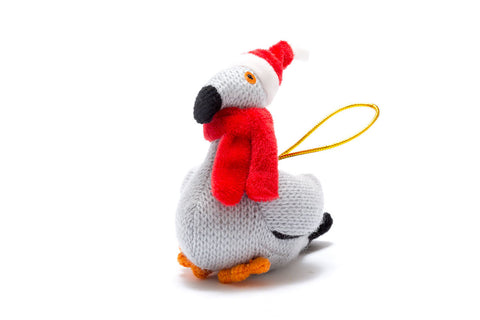 Knitted Pigeon Christmas Decoration