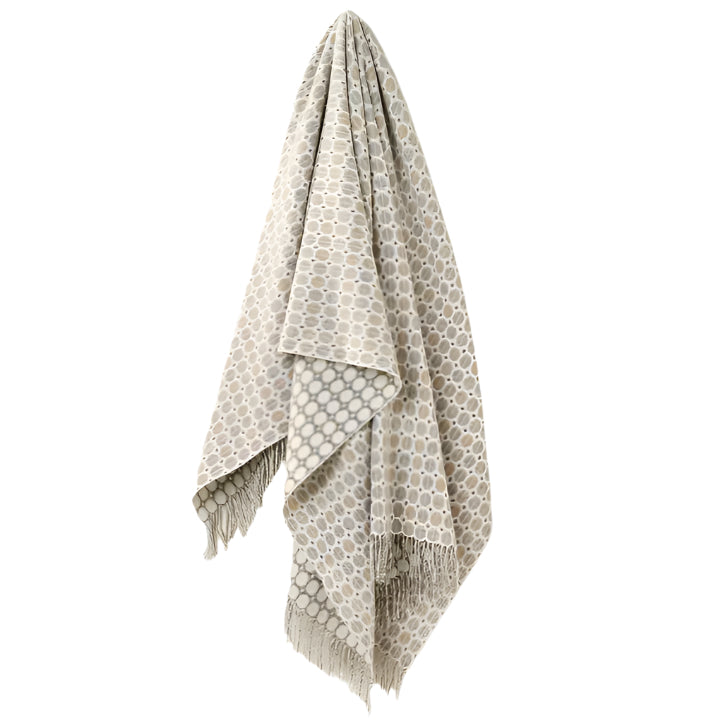 Spotted Natural Milan Merino throw