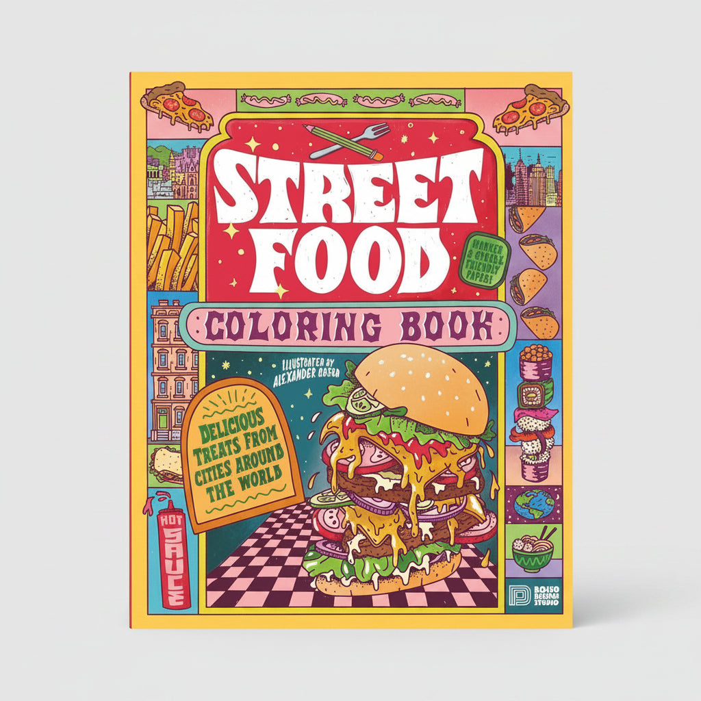 Street Food Colouring Book