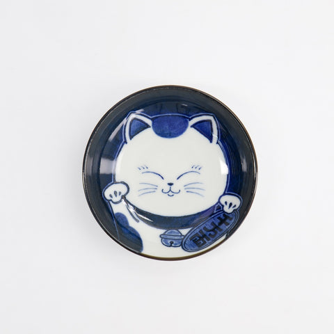 Kawaii Waving Cat Round Sauce Dish