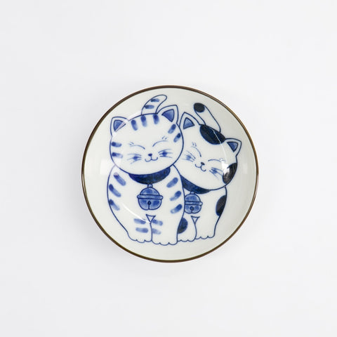 Kawaii Cat Friends Round Sauce Dish