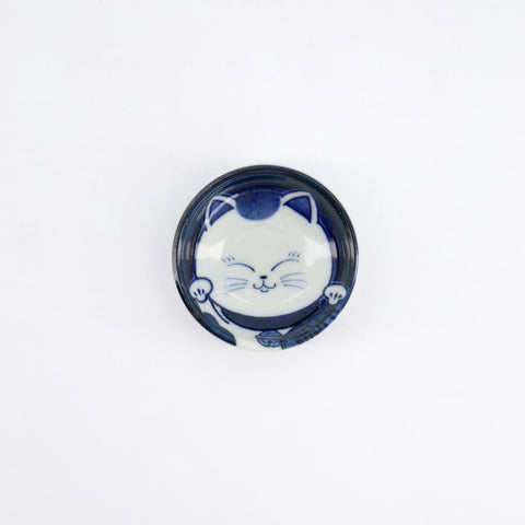 Kawaii Waving Cat Sauce Dish Cat Neko 7.5cm