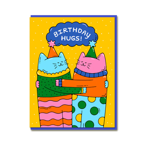 Birthday Hugging Cats Bailey Crouch Card