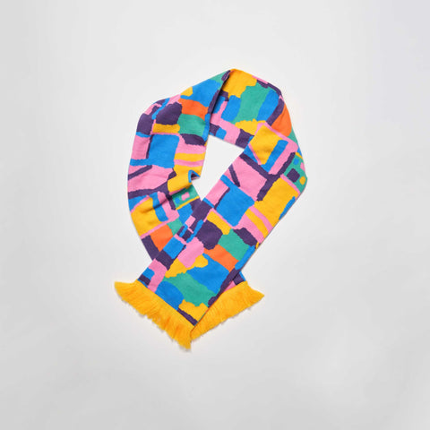 Bursting into Colour by Donna Rogers Knitted Scarf