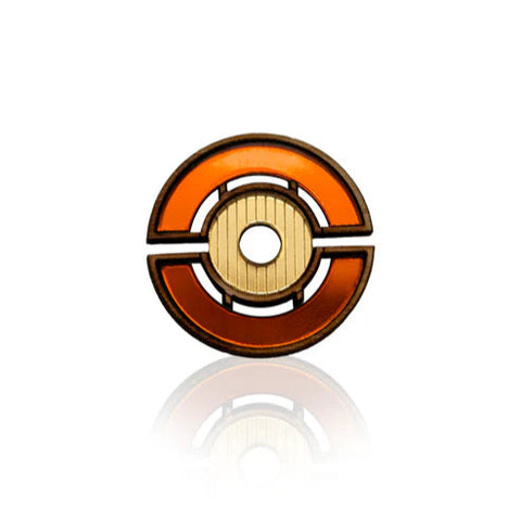 Chalk x Barbican architecture orange brooch