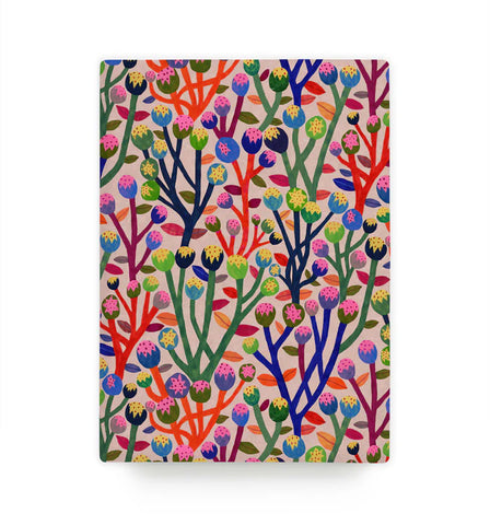 Bright Multicolour Floral Buds Gift Wrap