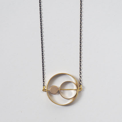 Epicycle Brass Rings Within Rings Necklace