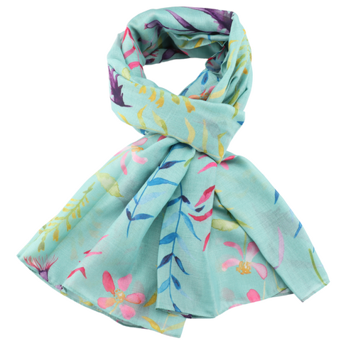 Wild Flower Mint Scarf
