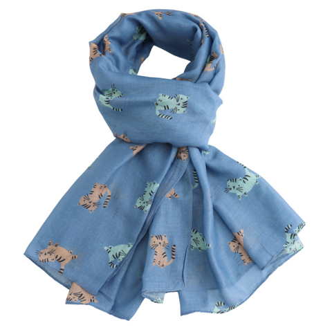 Cool Cats Denim Blue Scarf