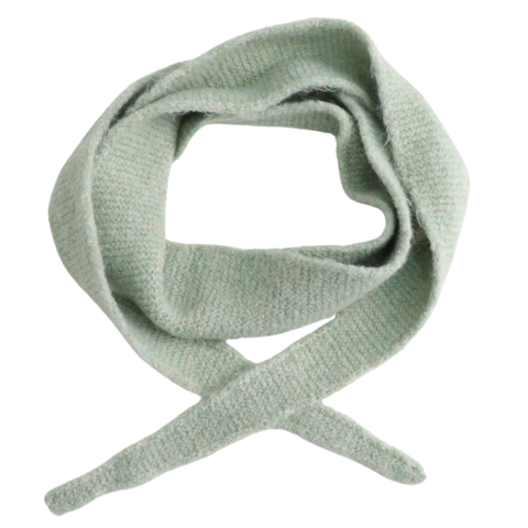 Wool Mix Green Mini Neck Scarf