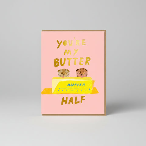 You're My Butter Half Cats Card