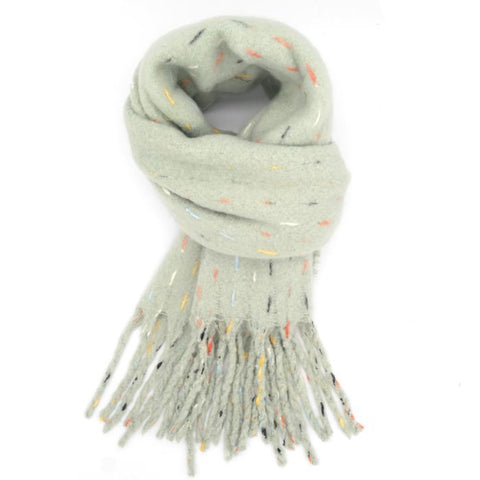 Multi Links Light Green Winter Scarf