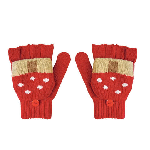 Toadstool Knitted Mittens