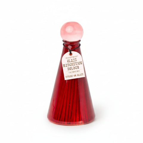 Volcano Red Glass Matches