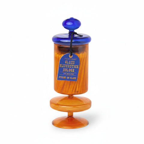 Funky Amber Bubble Glass Matches