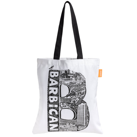 Barbican Letter B Cotton Tote Bag by Lucy Loves This