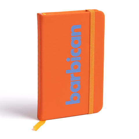 Barbican Orange A6 Notebook with Elastic Closure