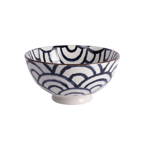 Out of the Blue Blue Scallop Ceramic Bowl