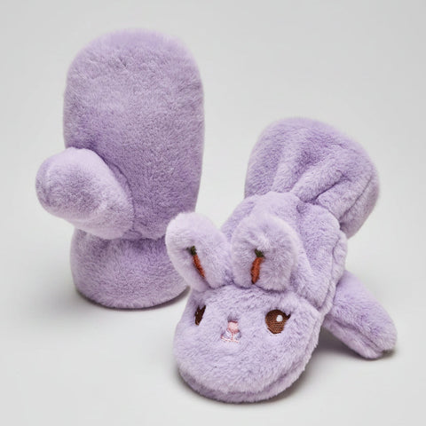 Rabbit Purple Kids Mittens