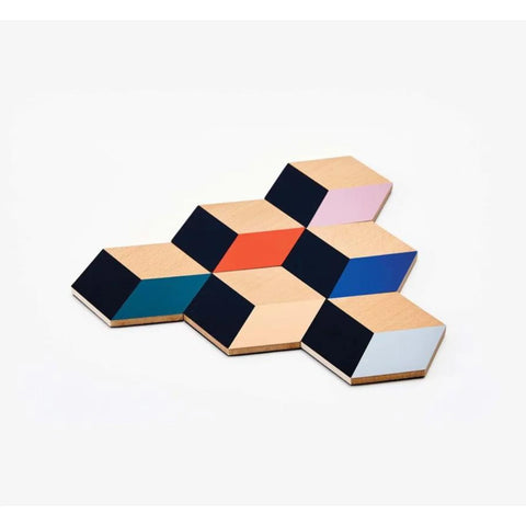 Areaware Table Tiles Modern Multi Colour Palette