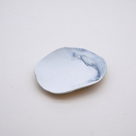 White Marble Effect Porcelain Soap Dish