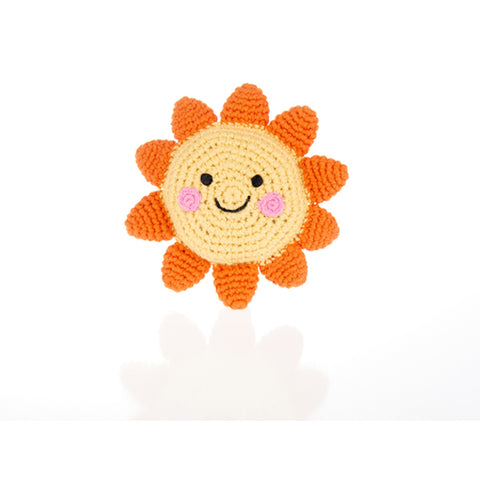 Friendly Sun Knitted Rattle