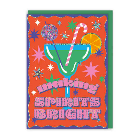 Making Spirits Bright Disco Christmas Card