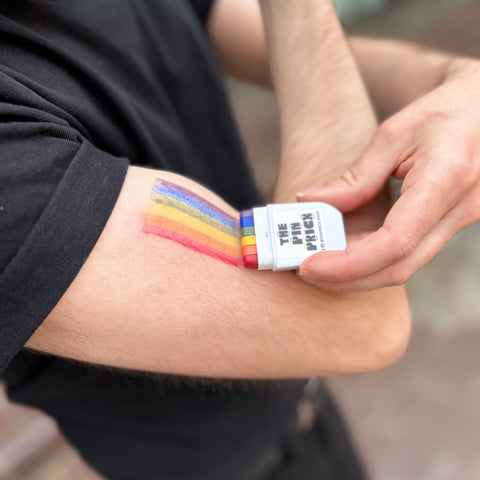 Rainbow Pride Face Paint by Fanbrush