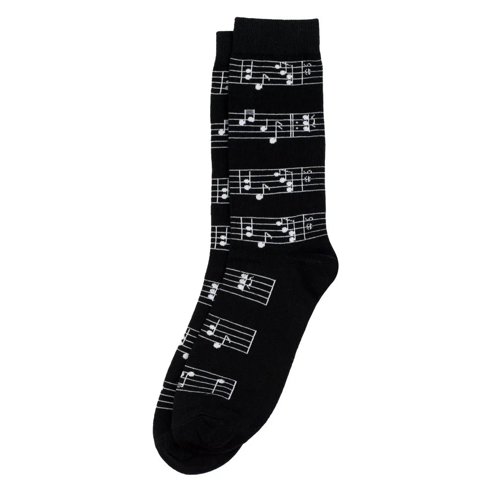 Musical Notes Black Men's Socks