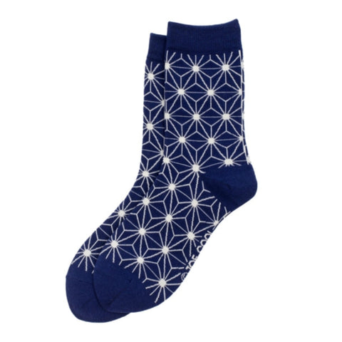 Socks Japanese star Blue