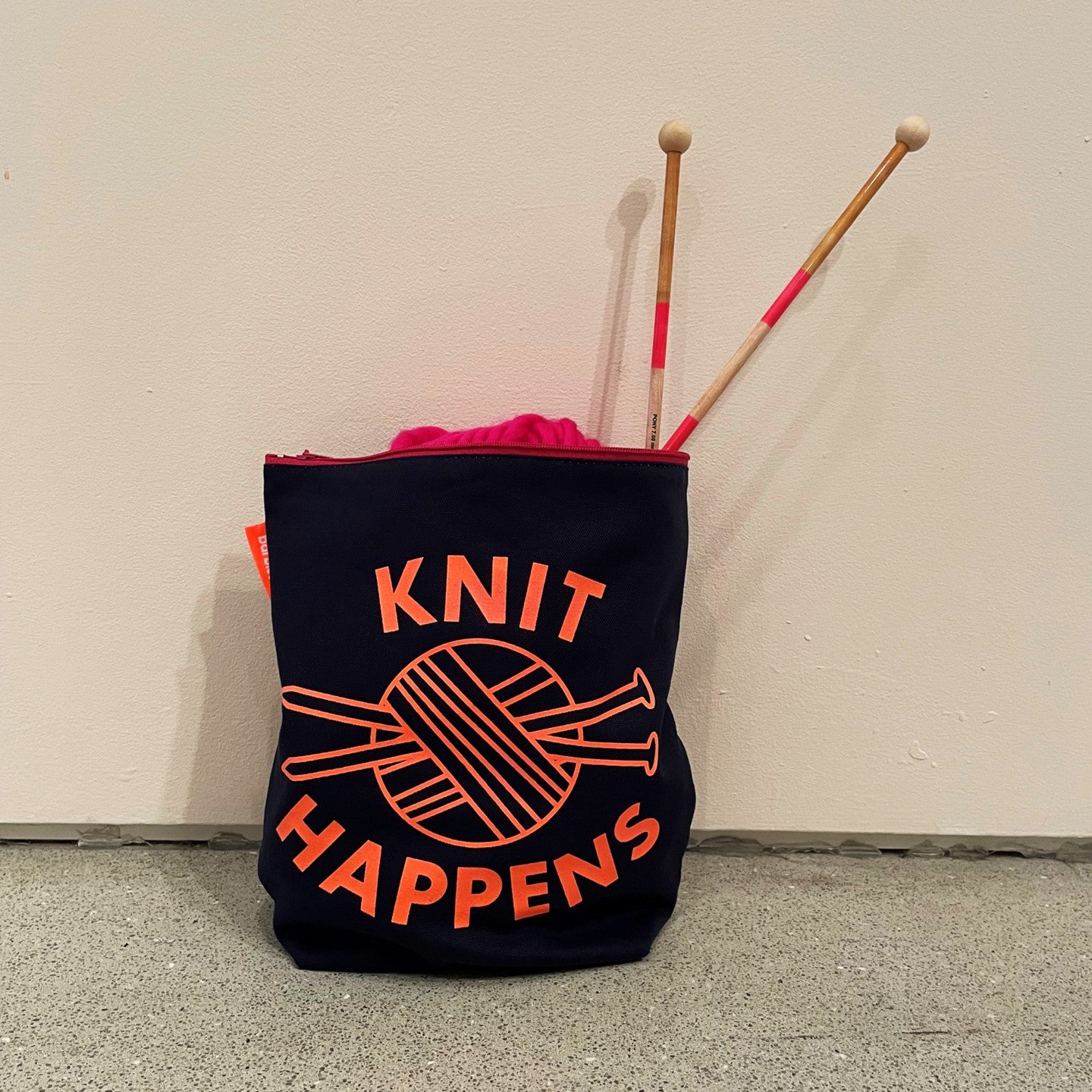 Knit Happens Craft Project Zip Pouch