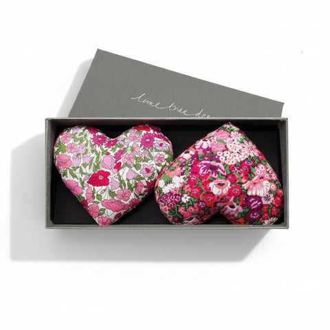 Lavender hearts x 2 boxed Heart and Soul
