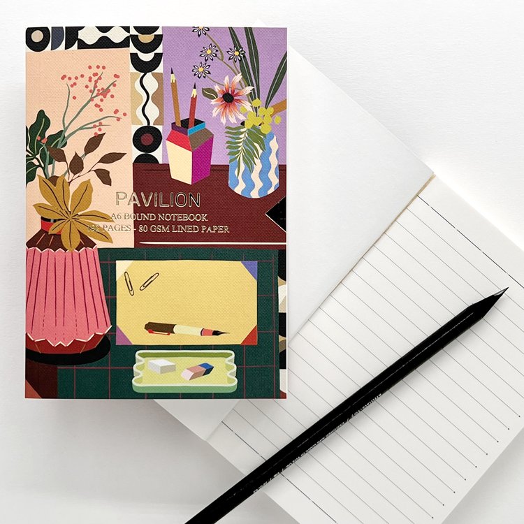 A6 Lifestyle Desk Design Embossed Notebook