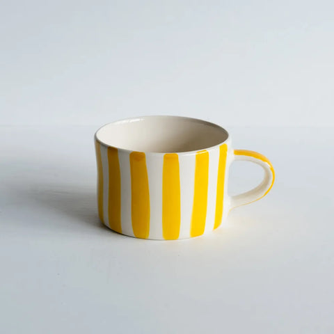 Turmeric Yellow Candy Stripe Mug