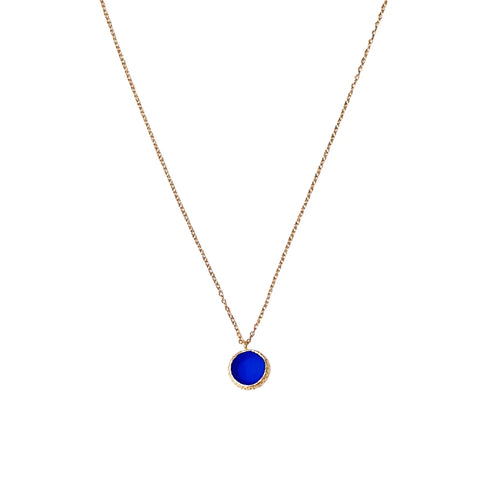 Bronze & Blue Painted Pod Pendant