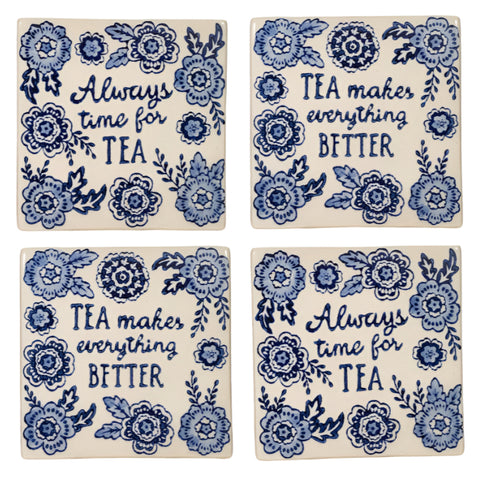 Tea Makes Everything Better Coaster Set x 4