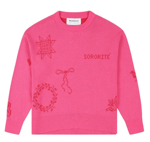 Pink Cross Stitch Jumper