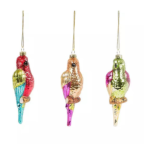 Colourful Parrot Shaped Bauble (Assorted Colours)