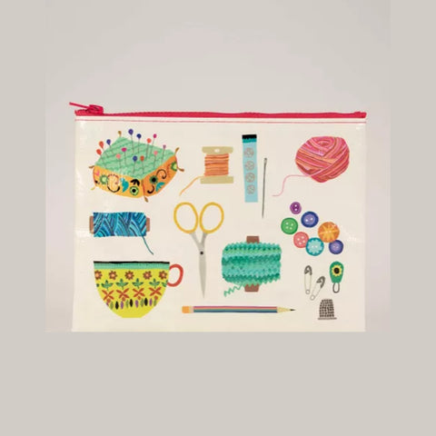 Sewing Kit Illustration Zip Pouch